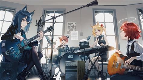 Anime Girls Guitar Band Arknights 4k 6544 Wallpaper
