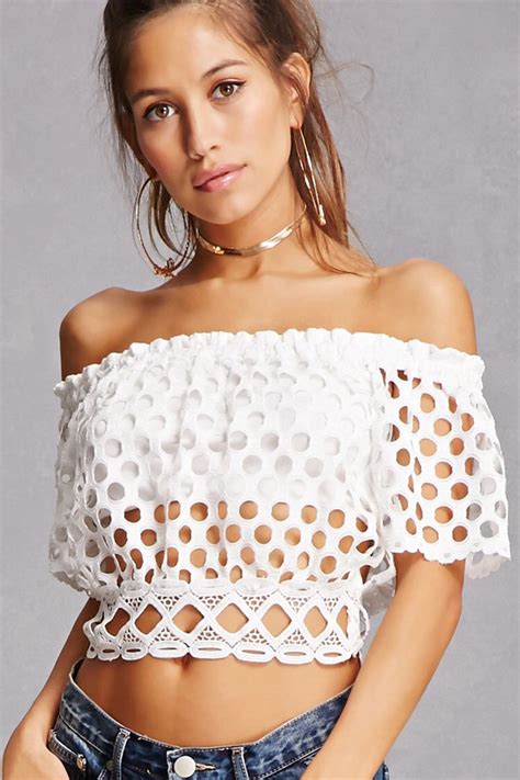 Crochet Off The Shoulder Top Tops Fashion Clothes For Women