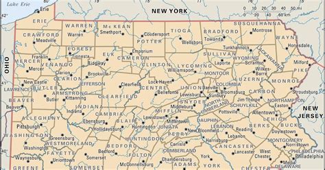 Pa County Map With Roads Map Of West