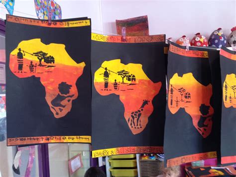 Paysage Dafrique La Maternelle De Vivi African Art Projects