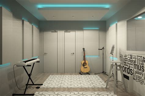 Interior Design Of The Recording Studio In Miami On Behance