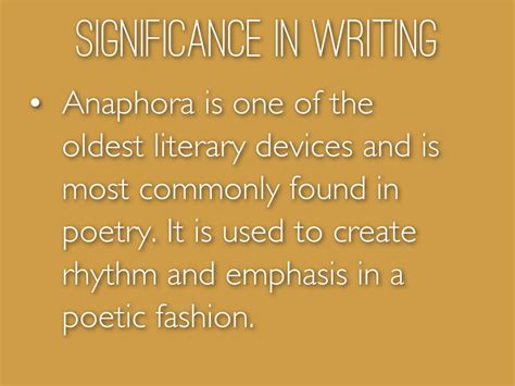 Anaphora Poems
