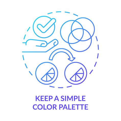 Keep Simple Color Palette Blue Gradient Concept Icon Brand Style