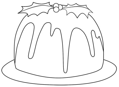 Christmas Pudding Sketch Coloring Page