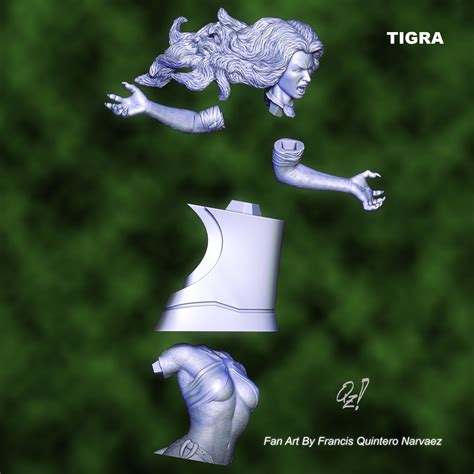 Tigra Bust D Model D Printable Cgtrader
