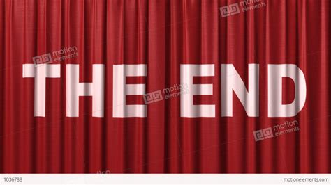 Closing Red Curtain With Title 