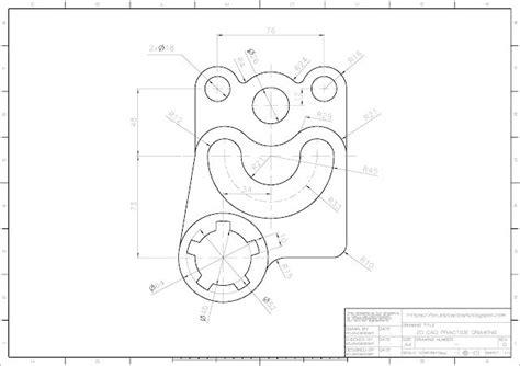 Autocad Cad Mechanical Drawing With Dimensions Dwg
