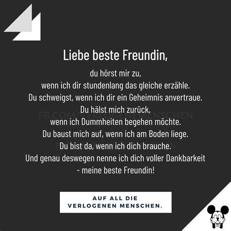 Von mädels für mädels und 100% kostenlos. Liebe beste Freundin, du hörst mir zu, wenn ich dir ...