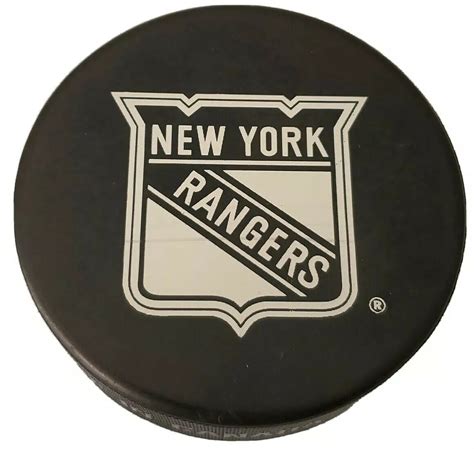 New York Rangers Nhl Official Practice Puck Inglasco Rare Vintage Made