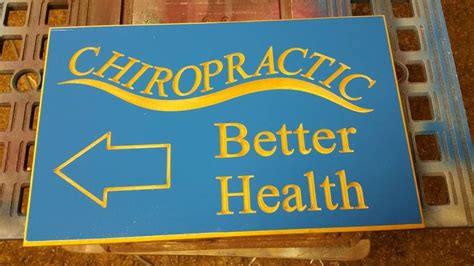 A Close Up Of A Sign On The Side Of A Building That Says Chiropractic