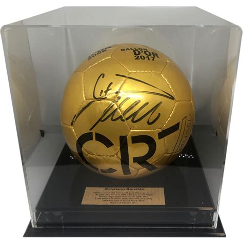 Cristiano Ronaldo Signed Cr7 Ballon Dor Gold Ball Icons Of Sport