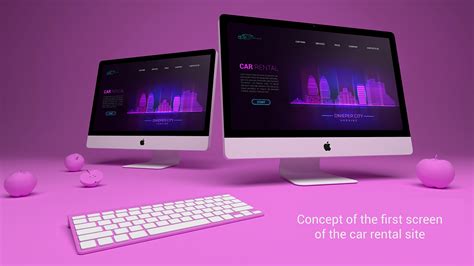 The Concept Of The First Screen Of The Car Rental Site On Behance