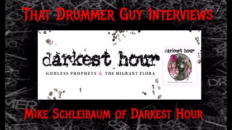 That Drummer Guy Interviews Mike Schleibaum Of Darkest Hour Youtube