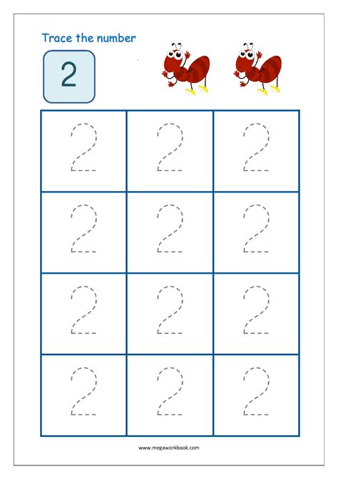 Number 2 Tracing Worksheets Worksheets For Kindergarten