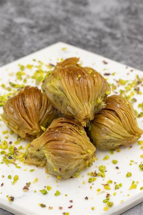 Mussel Baklava With Pistachio Close Up Stock Image Image Of Flavors