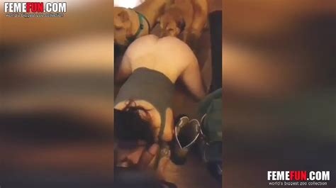 Milf Sucks Hubby Cock And Gets Oral Sex From Two Dogs