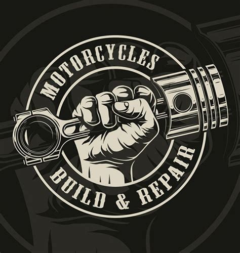 Motorcycle Bundle Cool Logo Vector Logo Design Unique Poster
