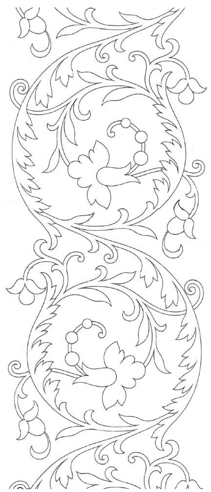 Free Hand Embroidery Pattern: Scroll Design - NeedlenThread.com