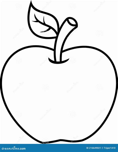 Apple Icon Vector Illustration Black White Stock Image Illustration