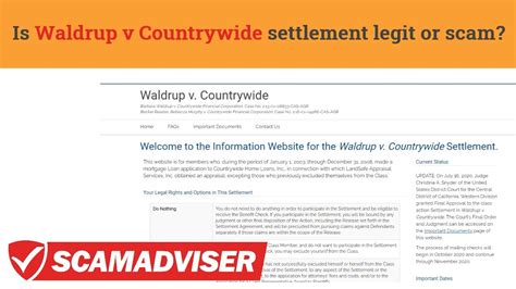 Countrywide financial corporation (cfc) and that cfc has agreed to fully and completely indemnify defendants for the amounts payable under this judgment. Waldrup v Countrywide settlement - scam or legit? What you can get if you applied for mortgage ...