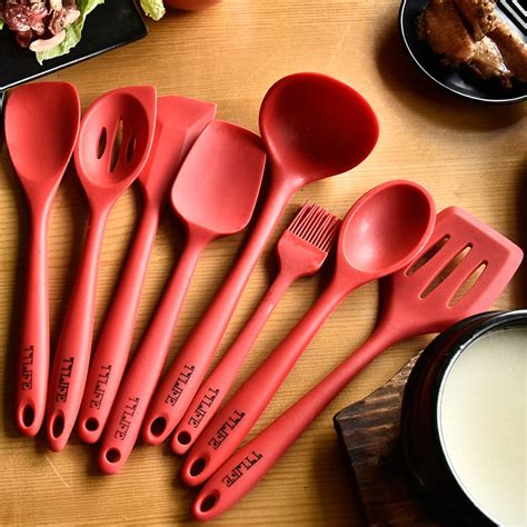 utensils silicone kitchen cooking utensil tools ttlife sets pieces approved fda newest piece
