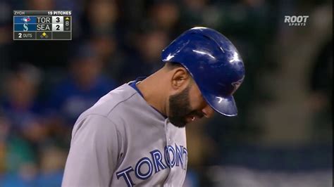Jose Bautista Steals Second On Walk Funny Youtube