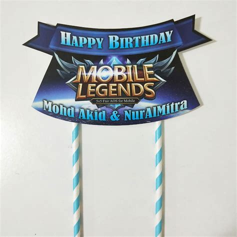 Mobile Legends Big Cake Topper Cupcake Toppers Design And Craft