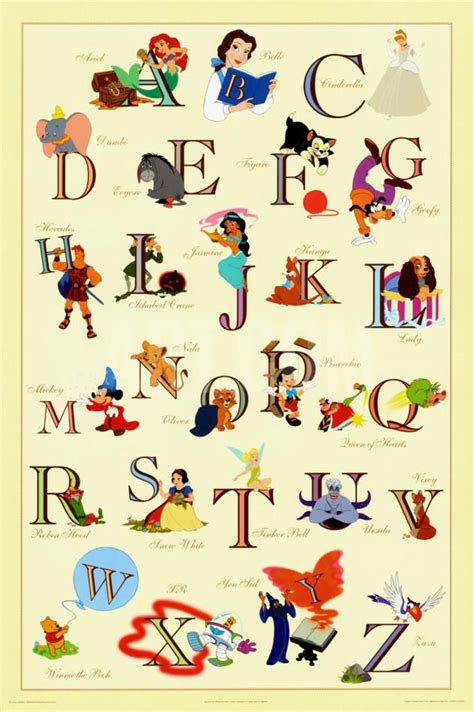 Pixarfinal Abecedario Disney Alphabet Alphabet Art Print Pixar Images