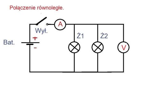 narysuj schemat obwodu elektrycznego zbudowanego z 2 żarówek