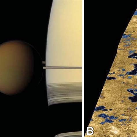Hydrocarbon Seas And Lakes On Titan A Moon Of Saturn A Titan In