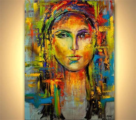 Acrylic Painting Original Woman Portrait Gallery By