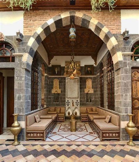 Liwan Semi Outdoor Living Room Damascus Syria Islamic Architecture