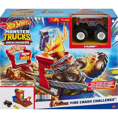 Mattel Hot Wheels Monster Trucks Arena Smashers 5 Alarm Fire Crash