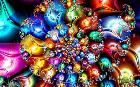 Shiny Jewel Spiral By Peggi Wolfe Abstract Digital Art Fractal Art