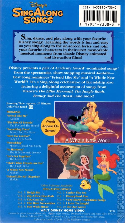 Disney Sing Along Songs Vhs Friend Like Me Volume Eleven My XXX Hot Girl