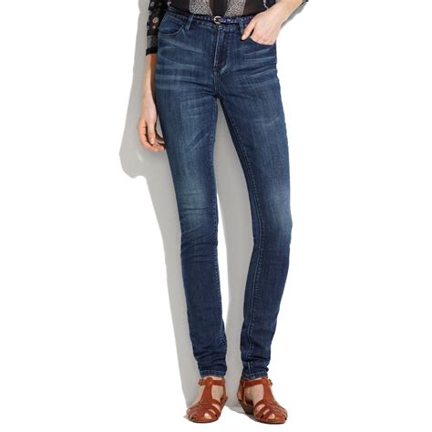 Madewell Skinny Skinny High Riser Jeans In River Wash In Blue Lyst