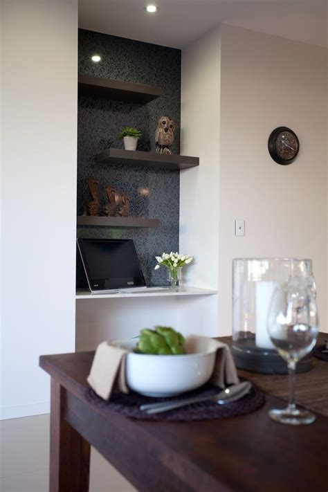 Even the smallest spot can become a functional study nook with a little creativity and some help from a handyman. Creative Study Nook with Floating Shelves. | Study nook ...