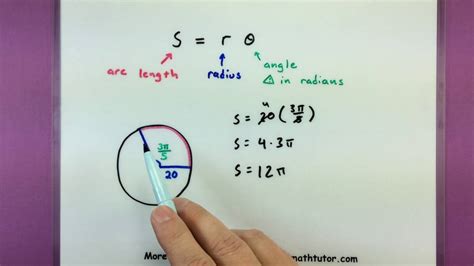 Trigonometry Finding The Arc Length Of A Circle Youtube