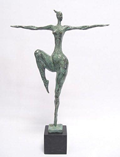 Nude Bronze Sculpture Art Moderne Femme Nue Ballet Le Danser Sur Socle