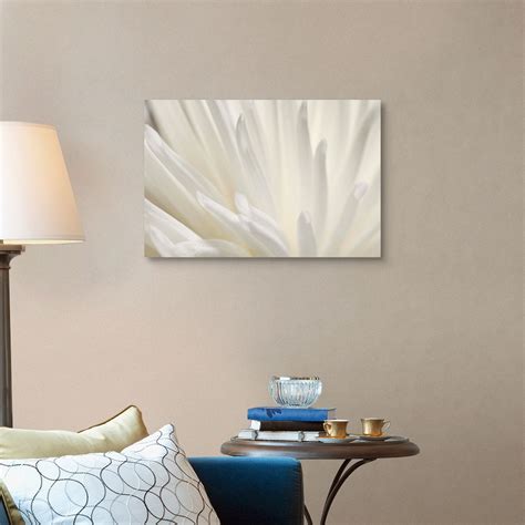 White Flower Canvas Wall Art Print Floral Home Decor Ebay