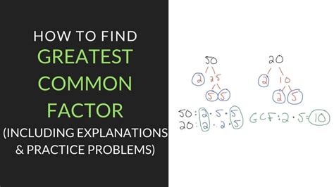 How To Find The Greatest Common Factor Worksheet Examples And Definition