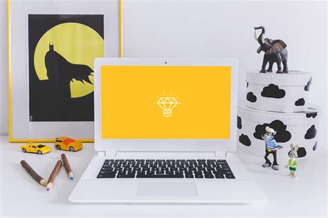 Download Free childish laptop mockup on Behance