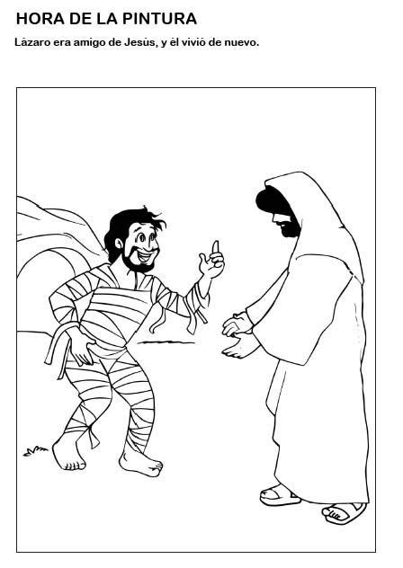 Lazarus Jesús Resucita A Lazaro Para Pintar Amigos De Jesus