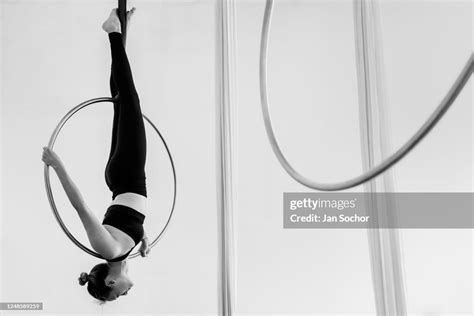 A Colombian Aerial Dancer Hangs Upside Down On Aerial Hoop During A News Photo Getty Images