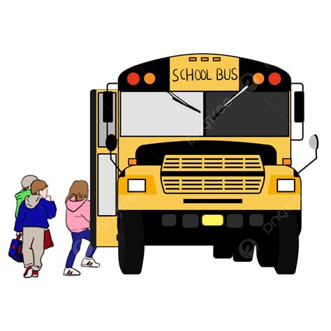 Pergi Ke Sekolah Dengan Bus Sekolah Bus Sekolah Pergi Ke Sekolah