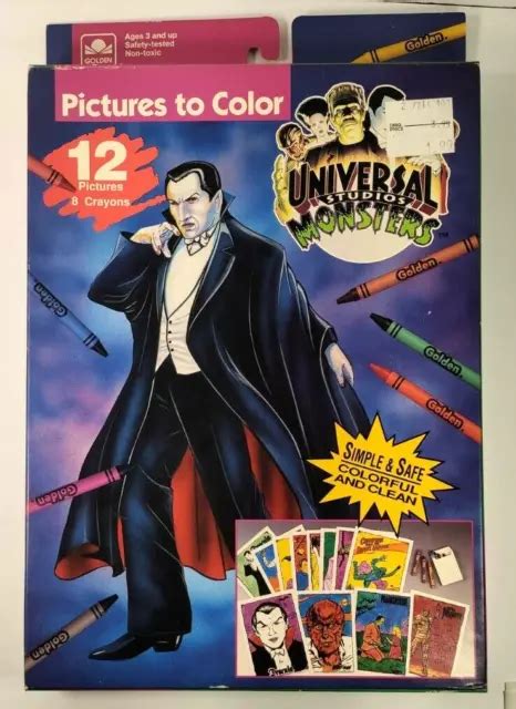 Golden Books Vintage Universal Studios Monsters Coloring Pages Book