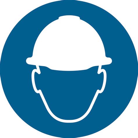 Hard Hat Mandatory Safety Sign Icon Cmyk  Health And Safety