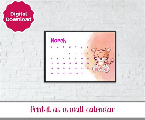2023 Printable Calendars 2023 Watercolor Calendar Printable Etsy