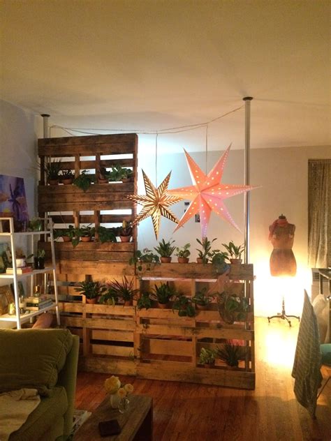 You can easily detach the panel, too, in case you need a more tentative divider solution. Pallet Wall / Room Divider / Living Wall / Studio Life # ...