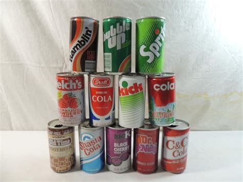 Lot 12 Assorted Vintage Soda Cans